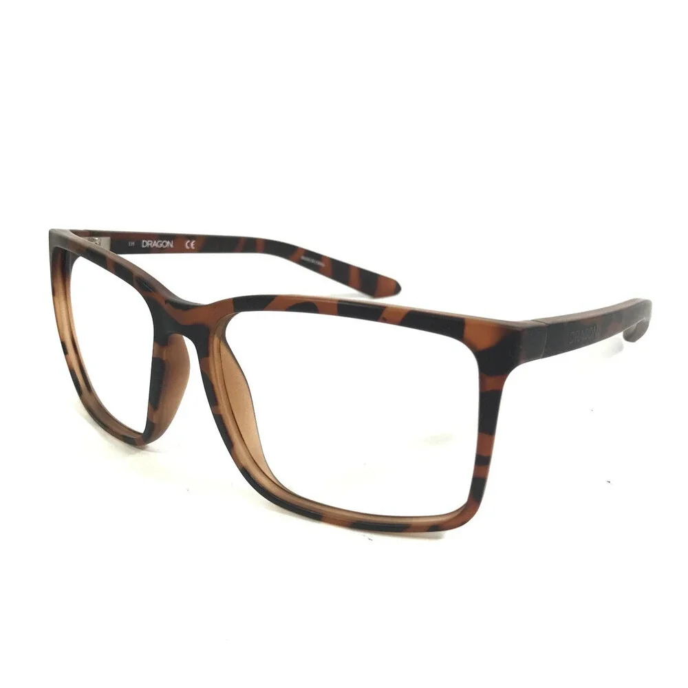 Dragon Eyeglasses Frames MONTAGE 246 Matte Tortoise Brown Square 60-16-135